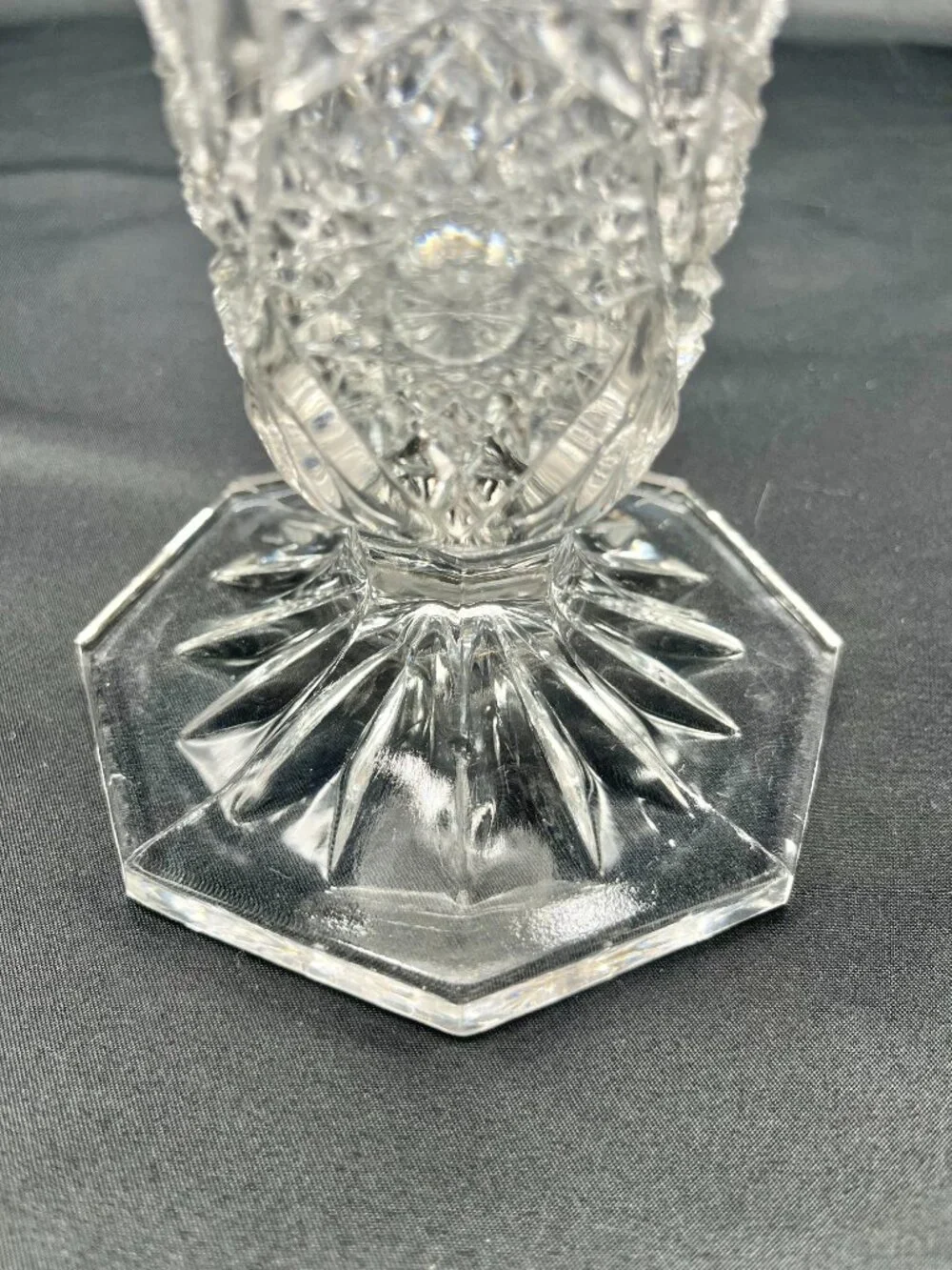 Stunning Vintage La Rochelle AKA Cosmos Clear by Imperial Glass-Ohio Vase